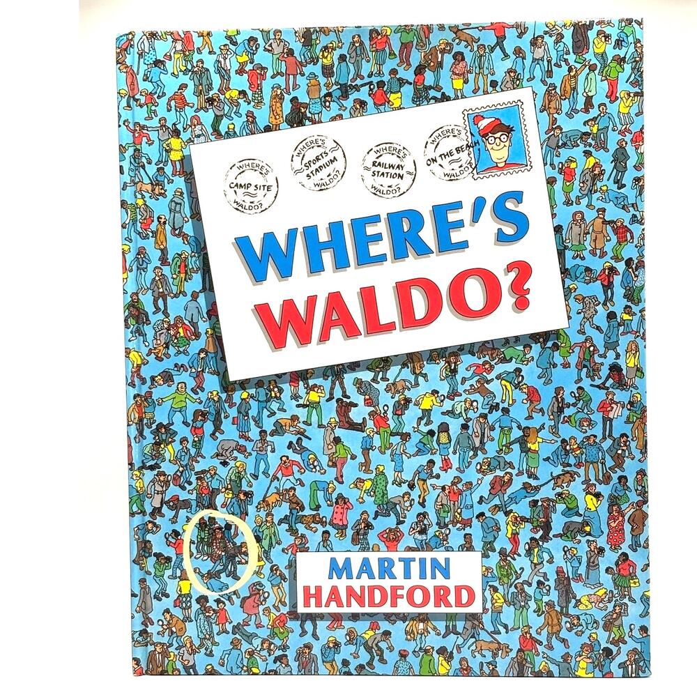 1987 First Edition, Where's Waldo by Martin Handford w/BANNED Image, HC